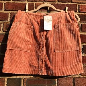 *SOLD* CORDUROY PEACH MINI SKIRT